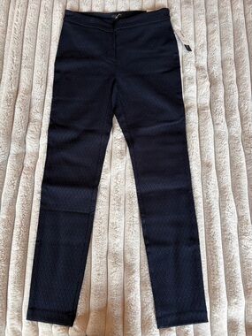Reitmans Navy Textured Slim Leg Pants